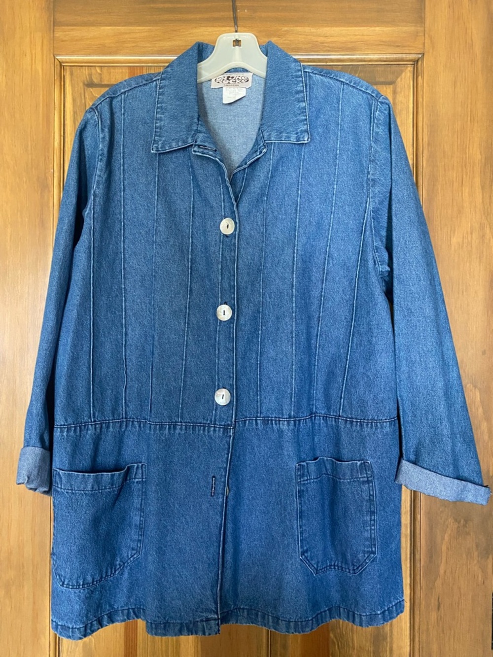 On The Rocks Blue Denim Lightweight Button-Front Jacket